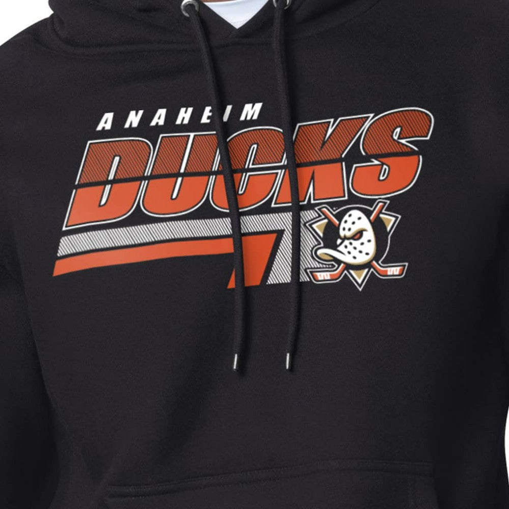 Anaheim Ducks Starter Logo Push Fleece Hoodie - Black - NHL 203500306
