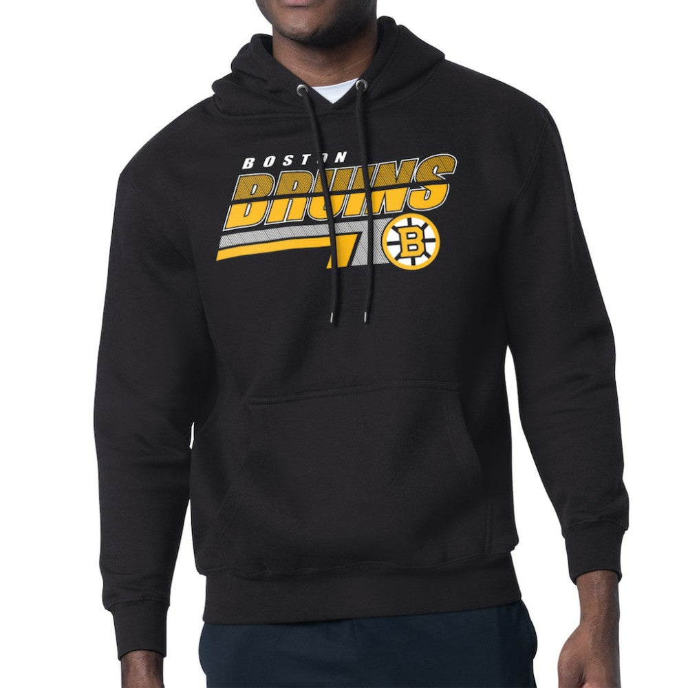 Boston Bruins Starter Logo Push Fleece Hoodie - Black - NHL 203500307