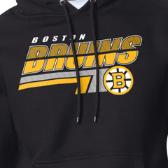 Boston Bruins Starter Logo Push Fleece Hoodie - Black - NHL 203500307