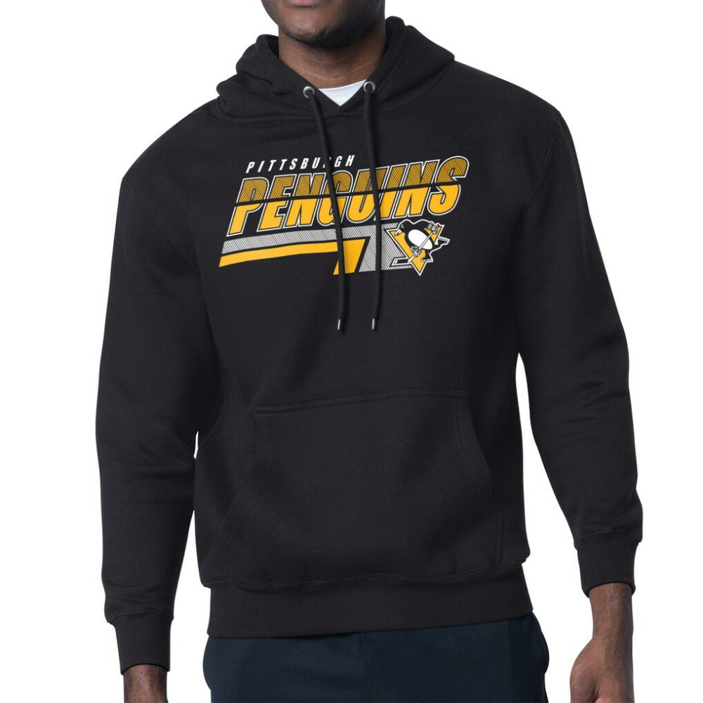 Pittsburgh Penguins Starter Logo Push Fleece Hoodie - Black - NHL 203500315