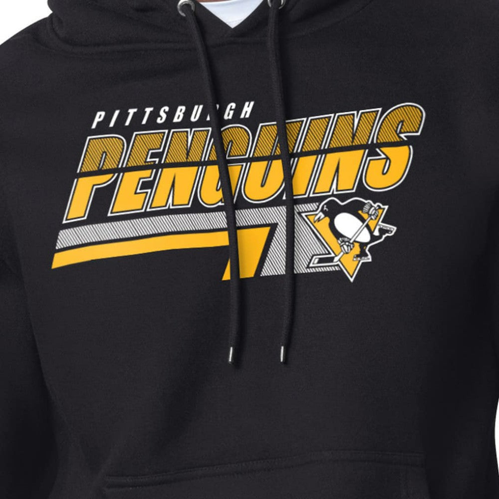 Pittsburgh Penguins Starter Logo Push Fleece Hoodie - Black - NHL 203500315