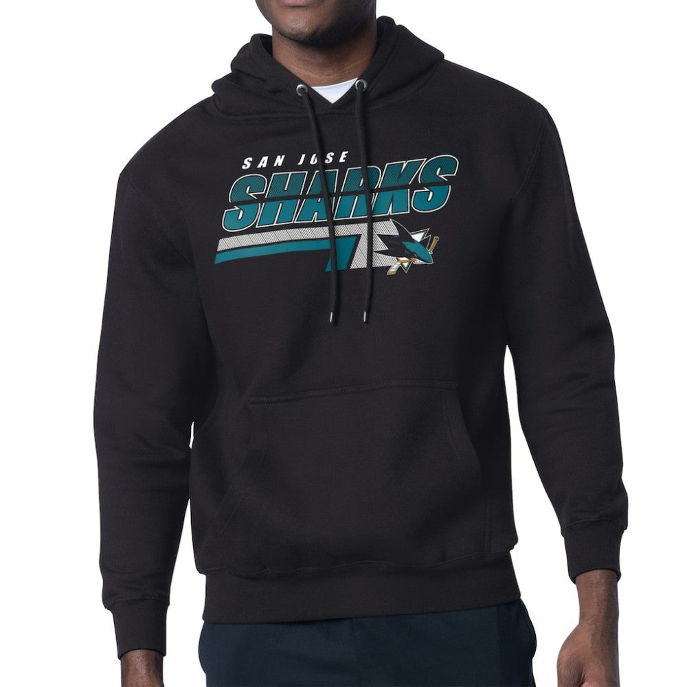 San Jose Sharks Starter Logo Push Fleece Hoodie - Black - NHL 203500316