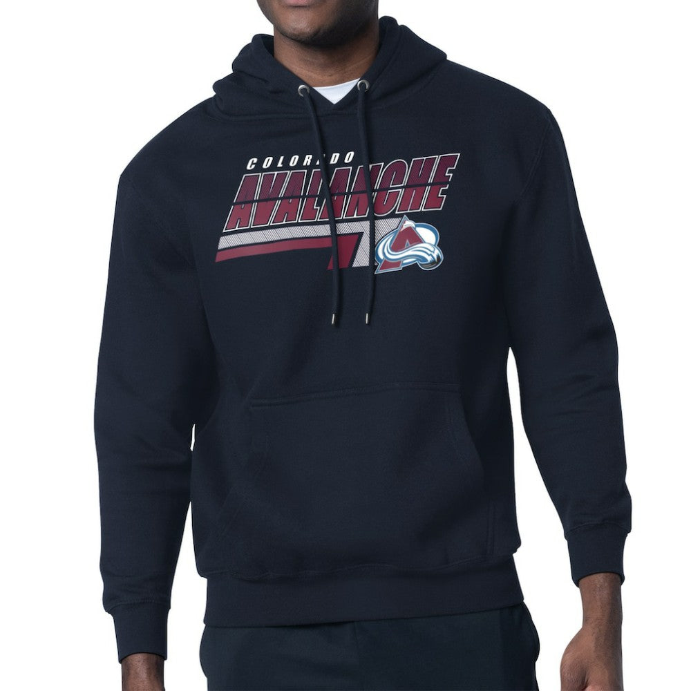 Colorado Avalanche Starter Logo Push Fleece Hoodie - Navy - NHL 203500318