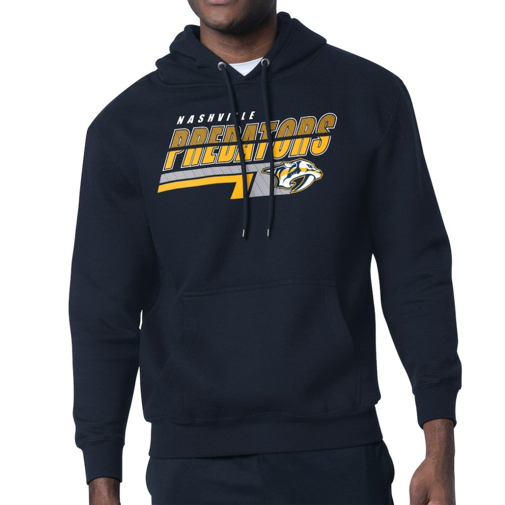 Nashville Predators Starter Logo Push Fleece Hoodie - Navy - NHL 203500320