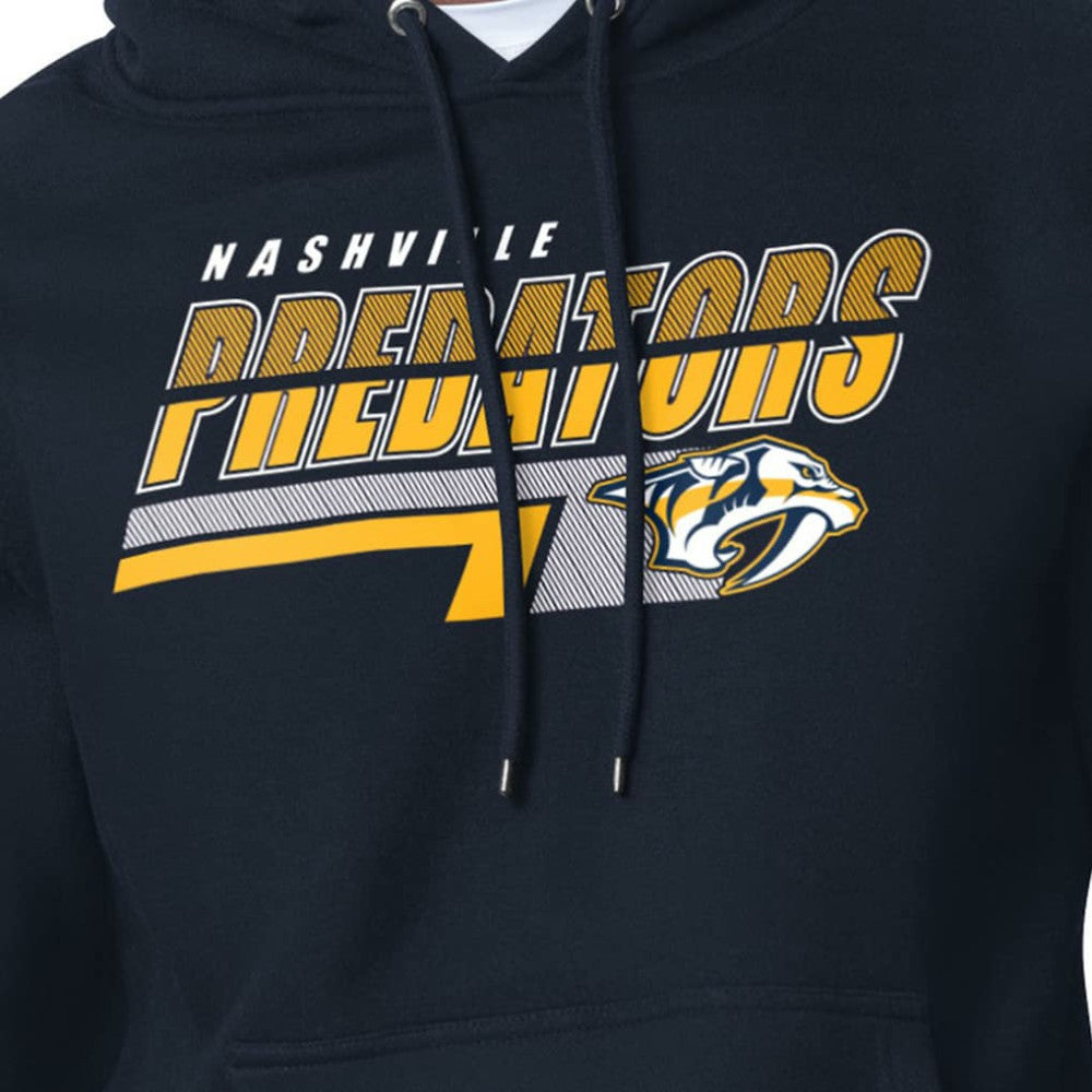 Nashville Predators Starter Logo Push Fleece Hoodie - Navy - NHL 203500320