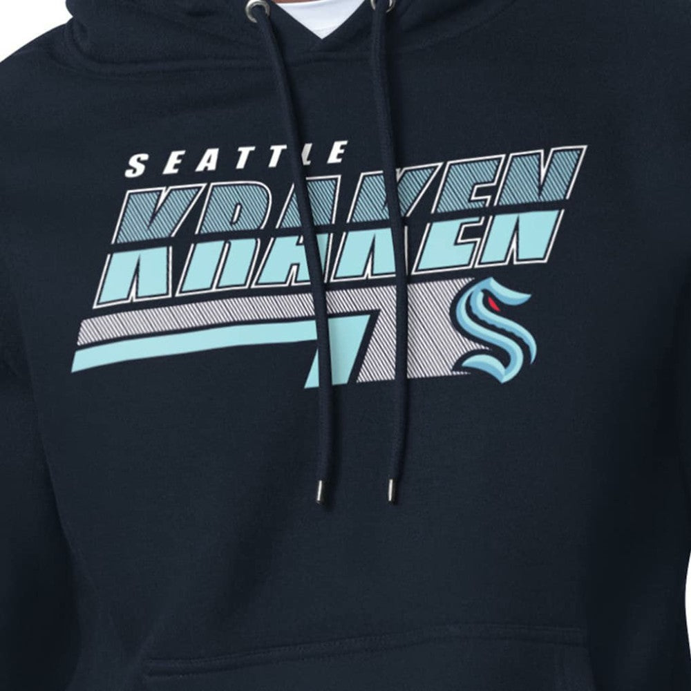 Seattle Kraken Starter Logo Push Fleece Hoodie - Deep Sea Blue - NHL 203500321
