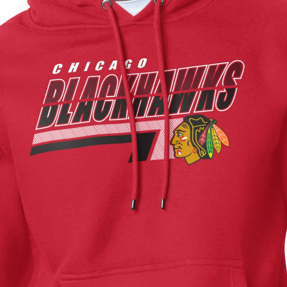 Chicago Blackhawks Starter Logo Push Fleece Hoodie - Red - NHL 203500327