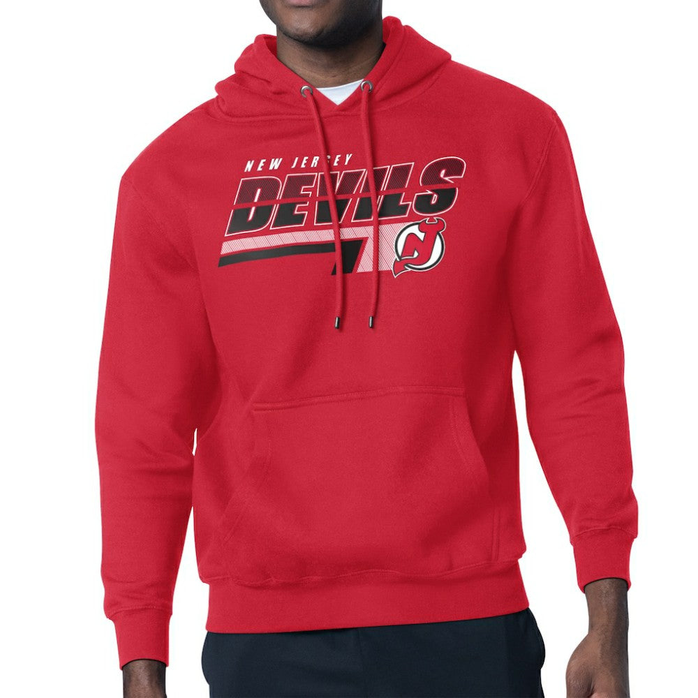 New Jersey Devils Starter Logo Push Fleece Hoodie - Red - NHL 203500331