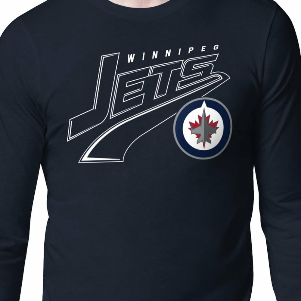 Winnipeg Jets Starter Modern Tailsweep Long Sleeve T-Shirt - Navy - NHL 203500347