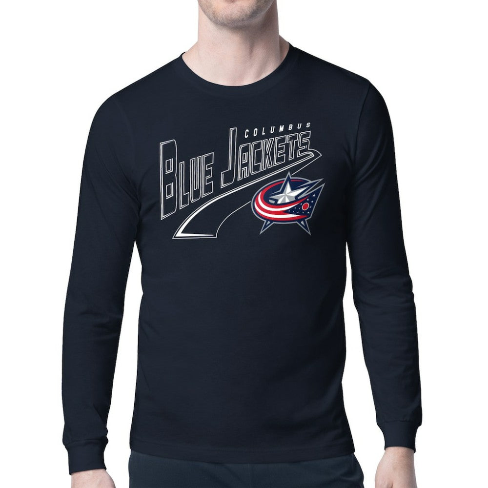 Columbus Blue Jackets Starter Modern Tailsweep Long Sleeve T-Shirt - Navy - NHL 203500349
