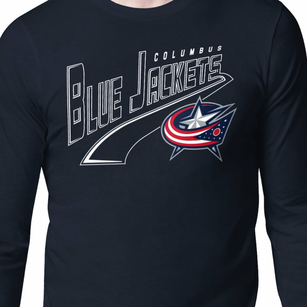 Columbus Blue Jackets Starter Modern Tailsweep Long Sleeve T-Shirt - Navy - NHL 203500349