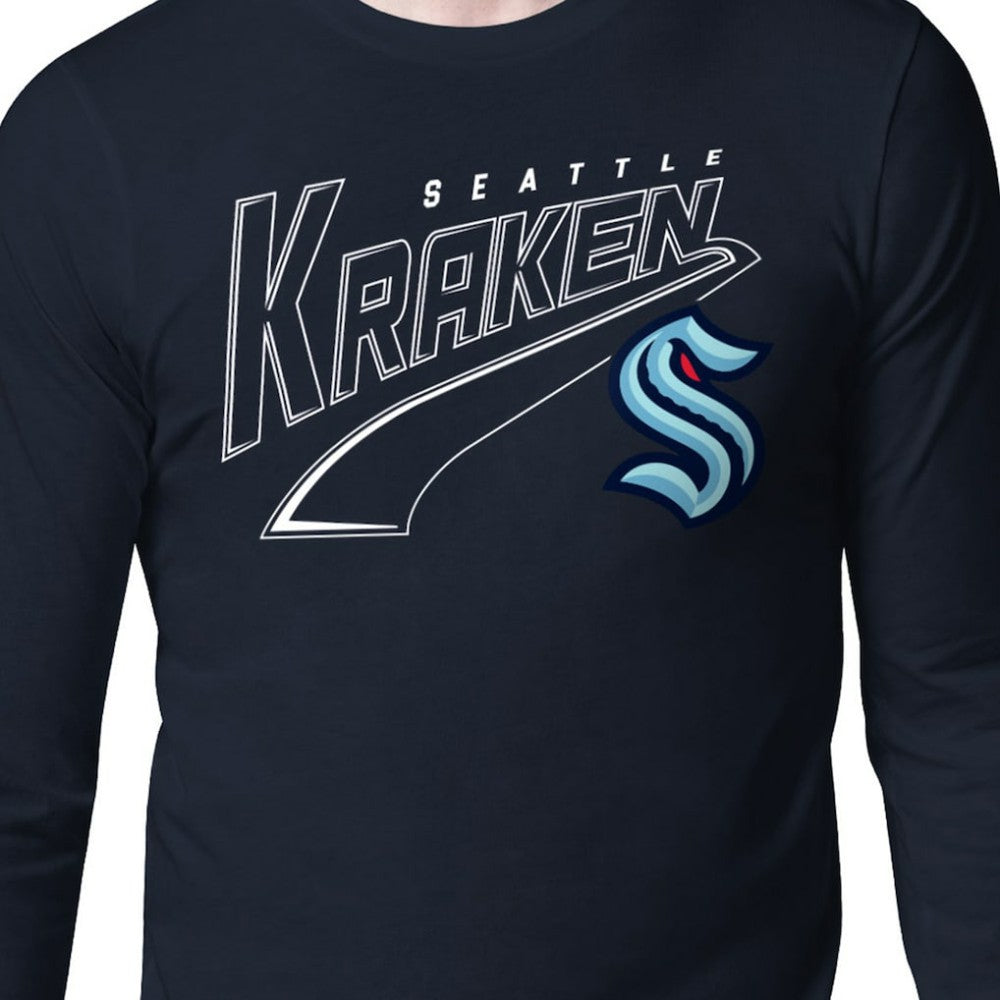 Seattle Kraken Starter Modern Tailsweep Long Sleeve T-Shirt - Deep Sea Blue - NHL 203500356