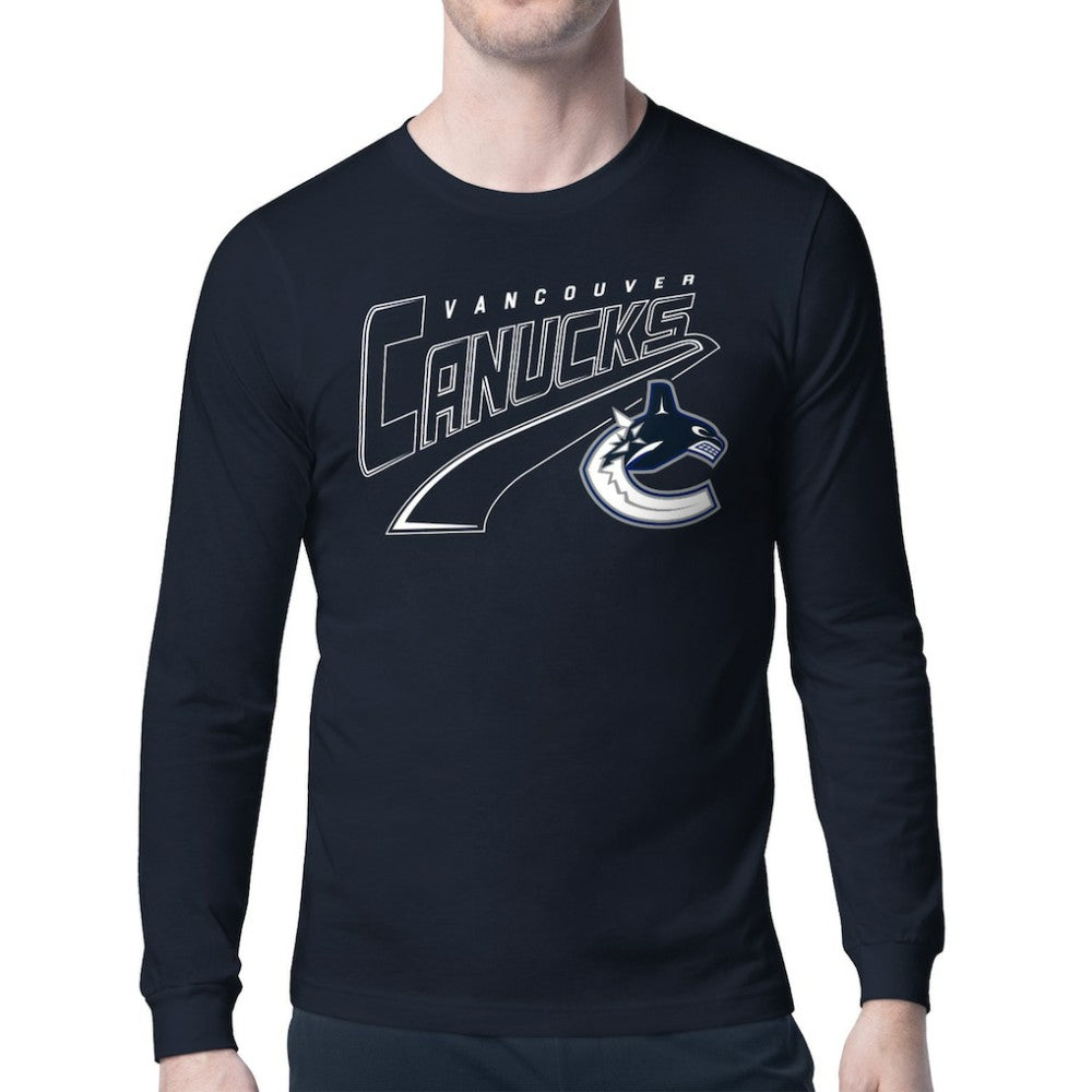 Vancouver Canucks Starter Modern Tailsweep Long Sleeve T-Shirt - Blue - NHL 203500359