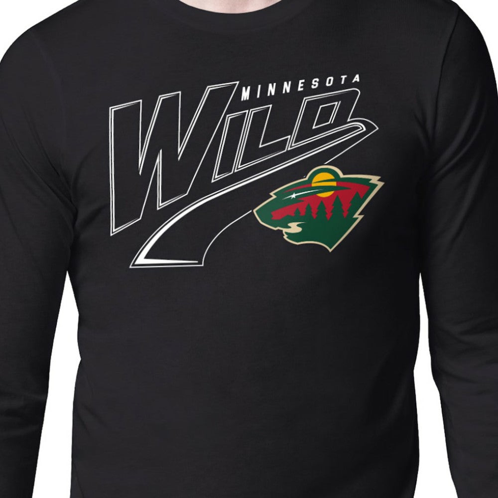 Minnesota Wild Starter Modern Tailsweep Long Sleeve T-Shirt - Black - NHL 203500360