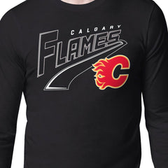 Calgary Flames Starter Modern Tailsweep Long Sleeve T-Shirt - Black - NHL 203500361