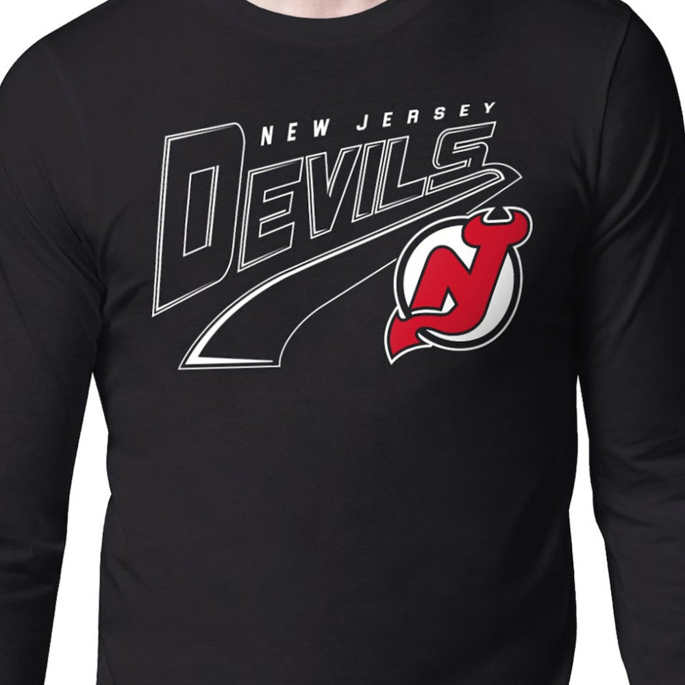 New Jersey Devils Starter Modern Tailsweep Long Sleeve T-Shirt - Black - NHL 203500366
