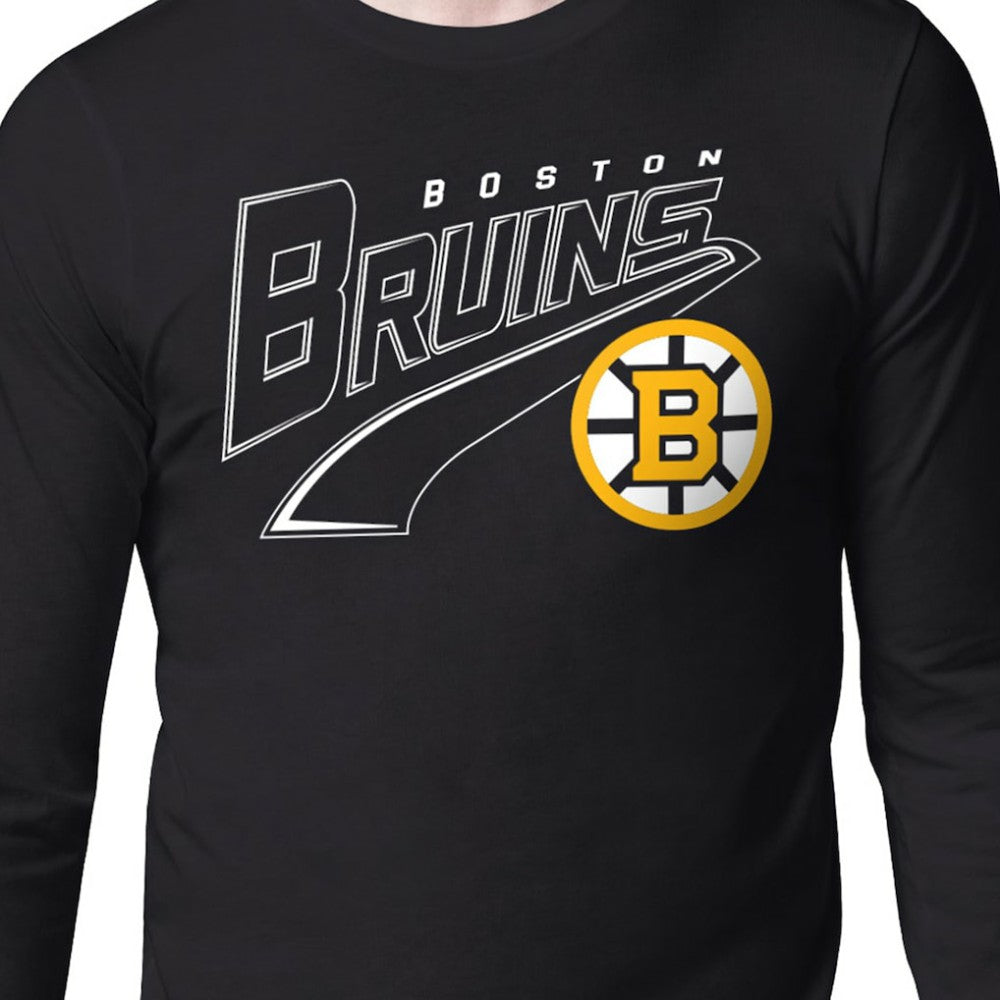 Boston Bruins Starter Modern Tailsweep Long Sleeve T-Shirt - Black - NHL 203500369