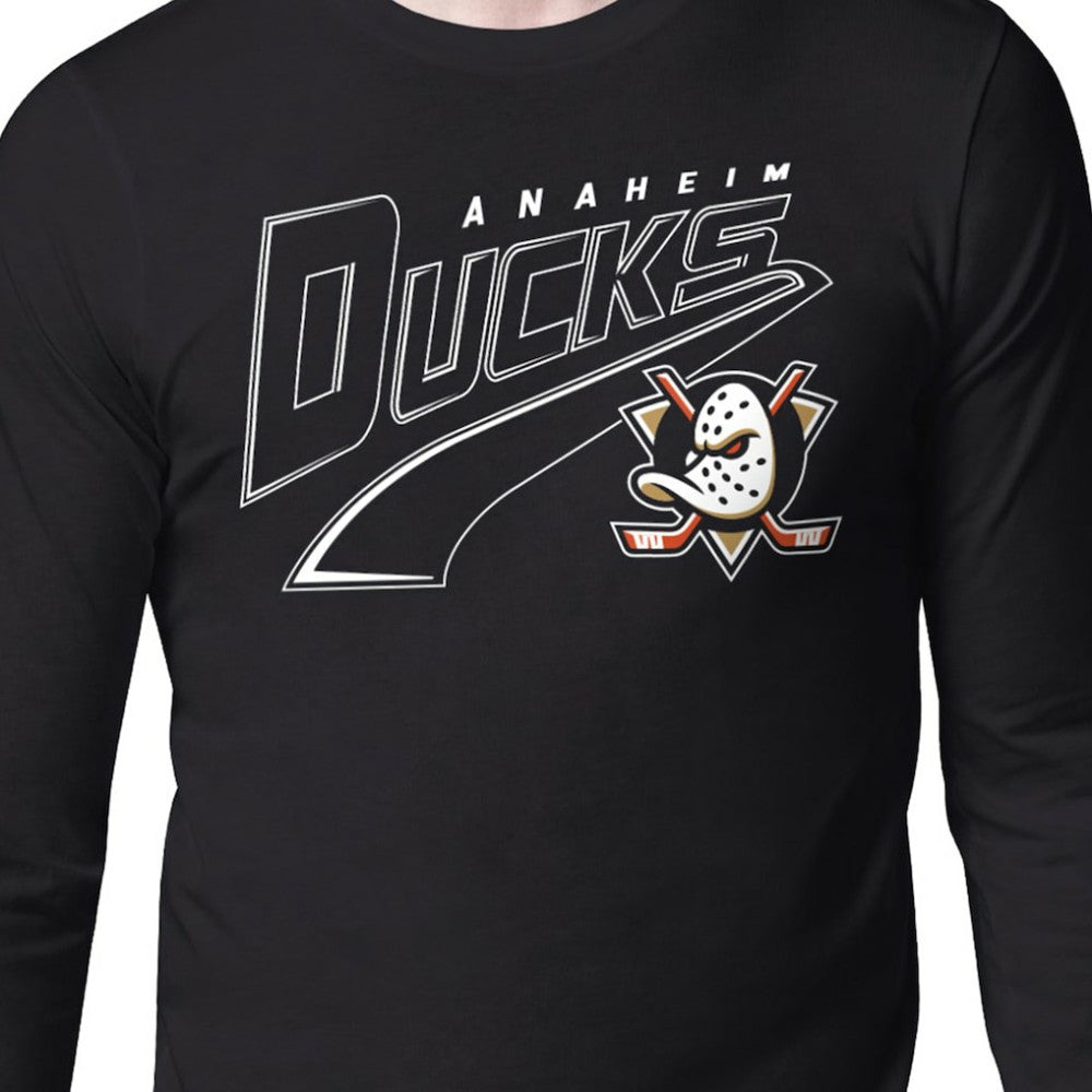 Anaheim Ducks Starter Modern Tailsweep Long Sleeve T-Shirt - Black - NHL 203500370