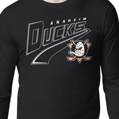 Anaheim Ducks Starter Modern Tailsweep Long Sleeve T-Shirt - Black - NHL 203500370