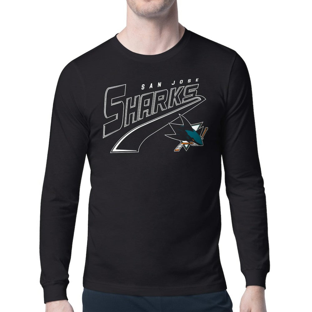 San Jose Sharks Starter Modern Tailsweep Long Sleeve T-Shirt - Black - NHL 203500371