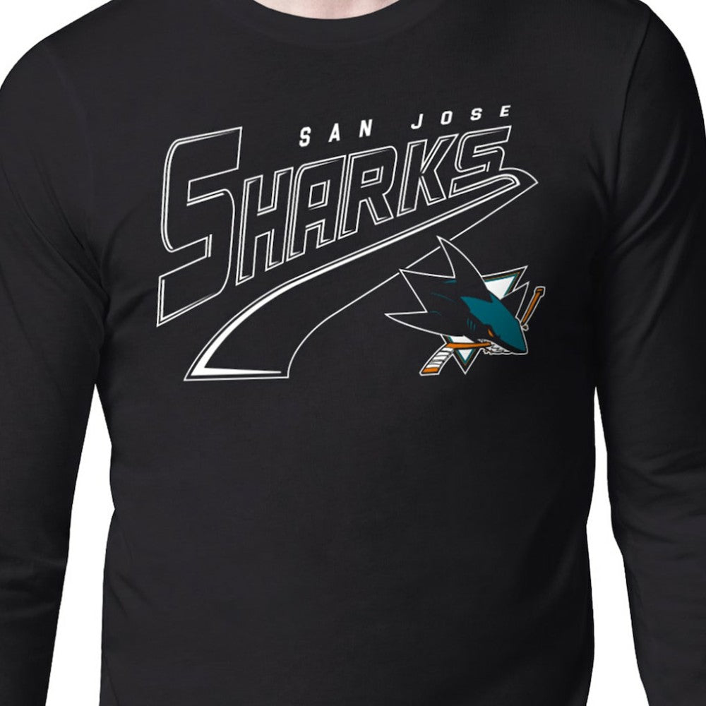 San Jose Sharks Starter Modern Tailsweep Long Sleeve T-Shirt - Black - NHL 203500371