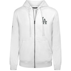 Los Angeles Dodgers Levelwear Podium Chenille Logo Full-Zip Hoodie - White - MLB Online