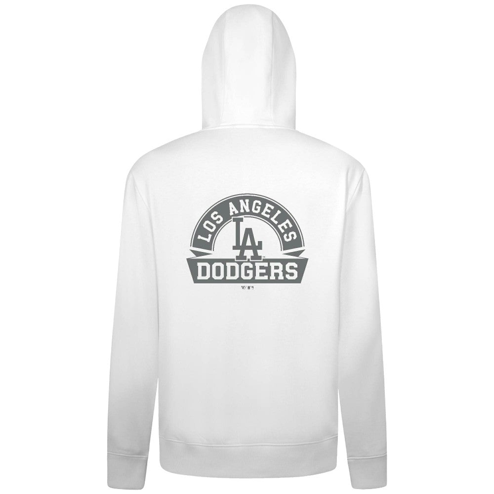 Los Angeles Dodgers Levelwear Podium Chenille Logo Full-Zip Hoodie - White - MLB Online