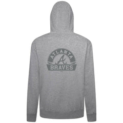 Atlanta Braves Levelwear Podium Chenille Logo Full-Zip Hoodie - Heather Gray - MLB on Sale