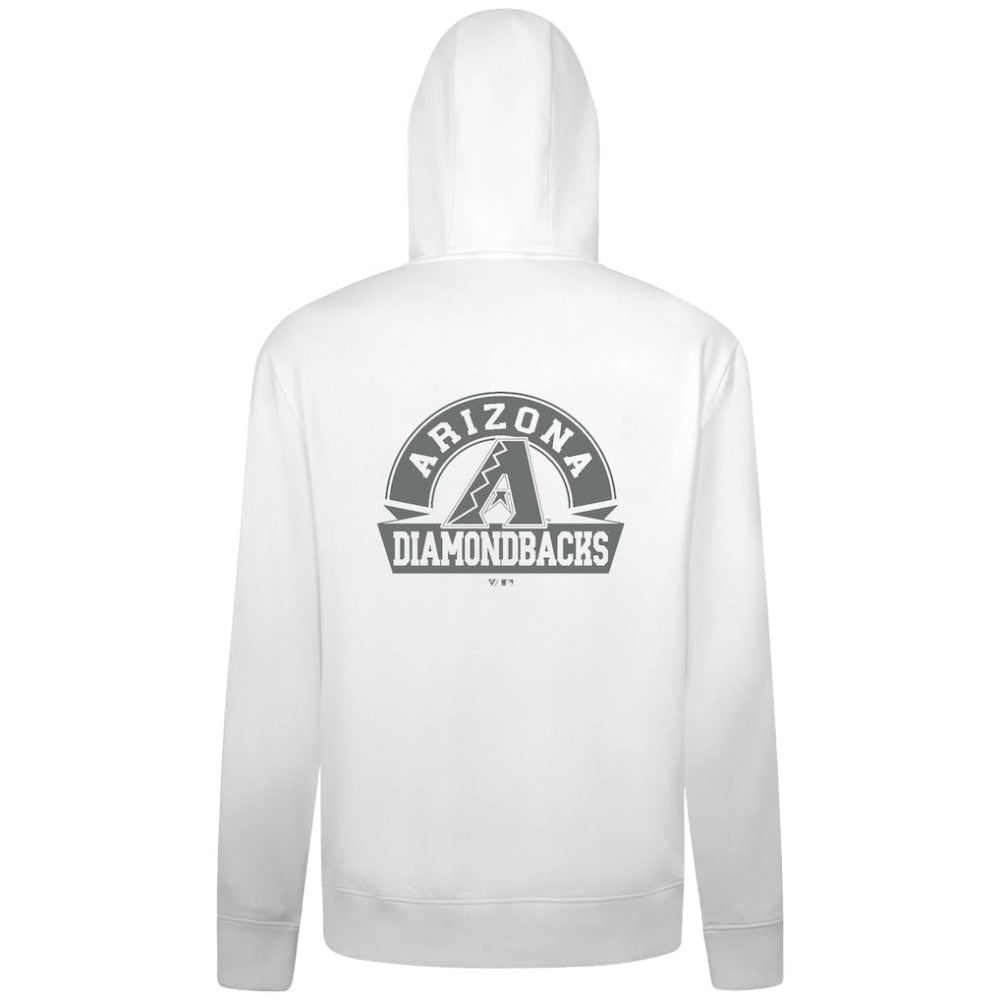 Arizona Diamondbacks Levelwear Podium Chenille Logo Full-Zip Hoodie - White - MLB on Sale