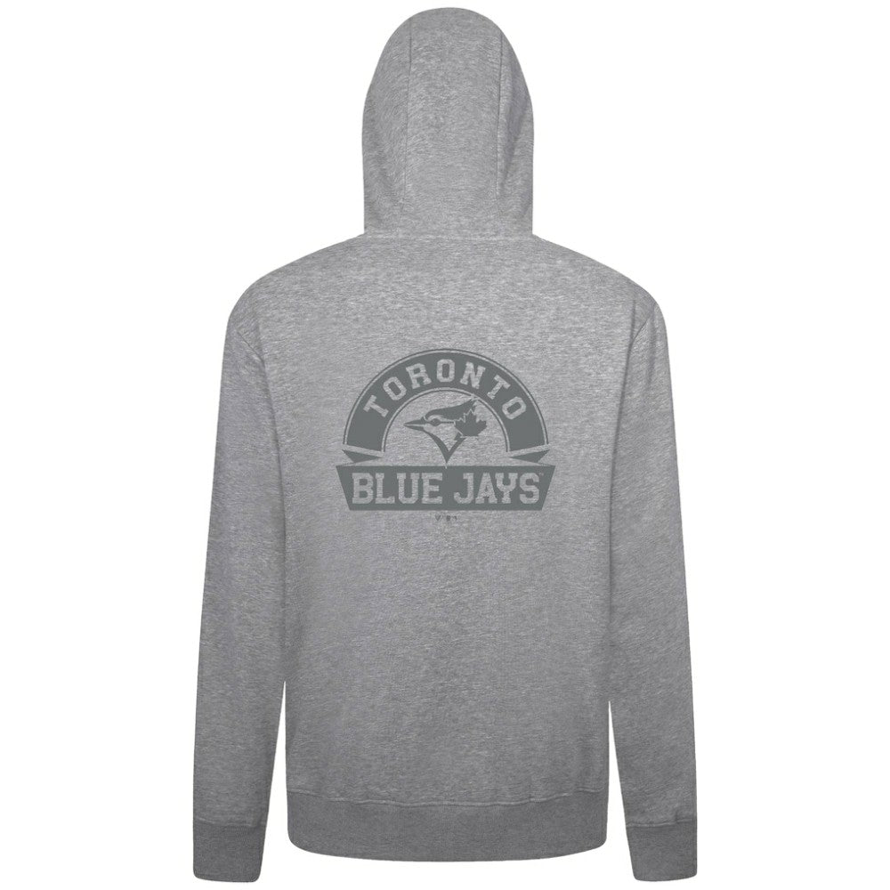 Toronto Blue Jays Levelwear Podium Banner Arch Full-Zip Hoodie - Heather Gray - MLB Online