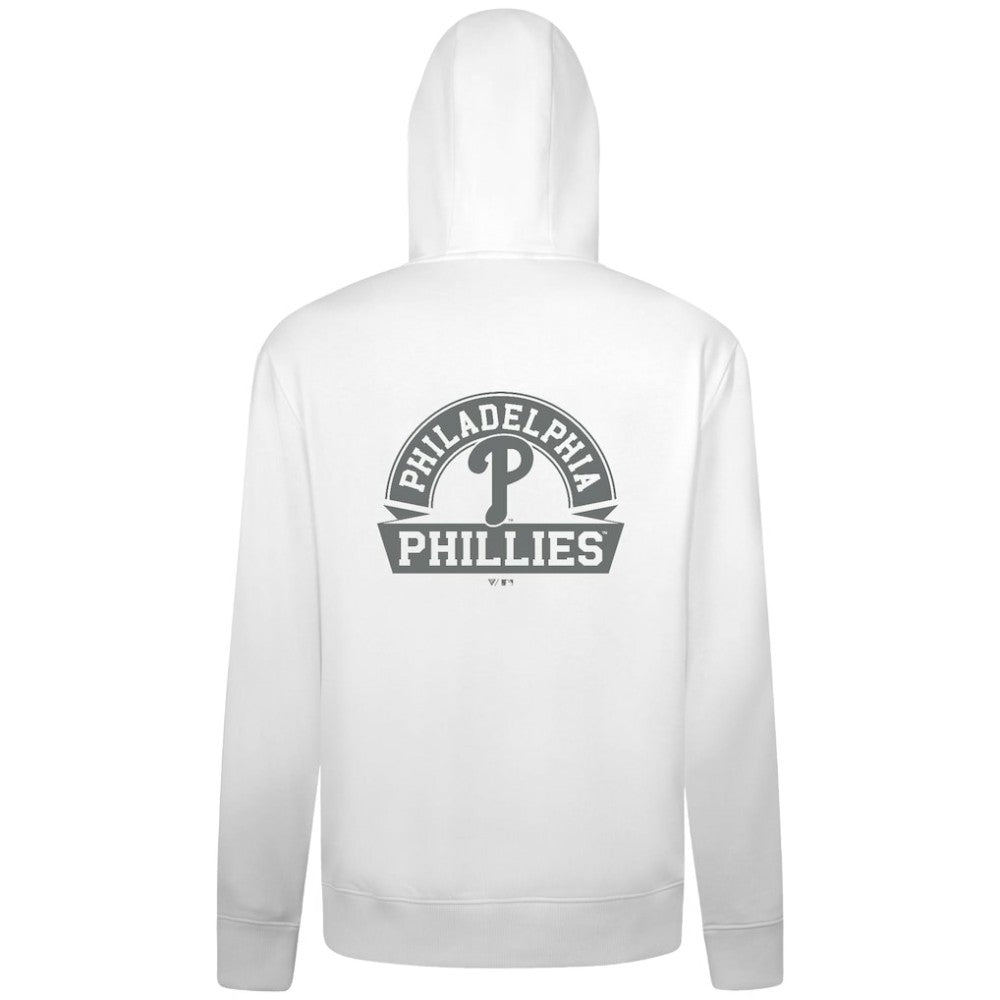 Philadelphia Phillies Levelwear Podium Banner Arch Full-Zip Hoodie - White - MLB on Sale