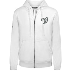 Washington Nationals Levelwear Podium Banner Arch Full-Zip Hoodie - White - MLB Discount