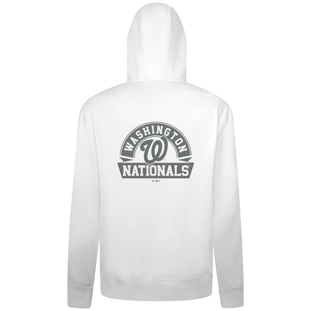 Washington Nationals Levelwear Podium Banner Arch Full-Zip Hoodie - White - MLB Discount