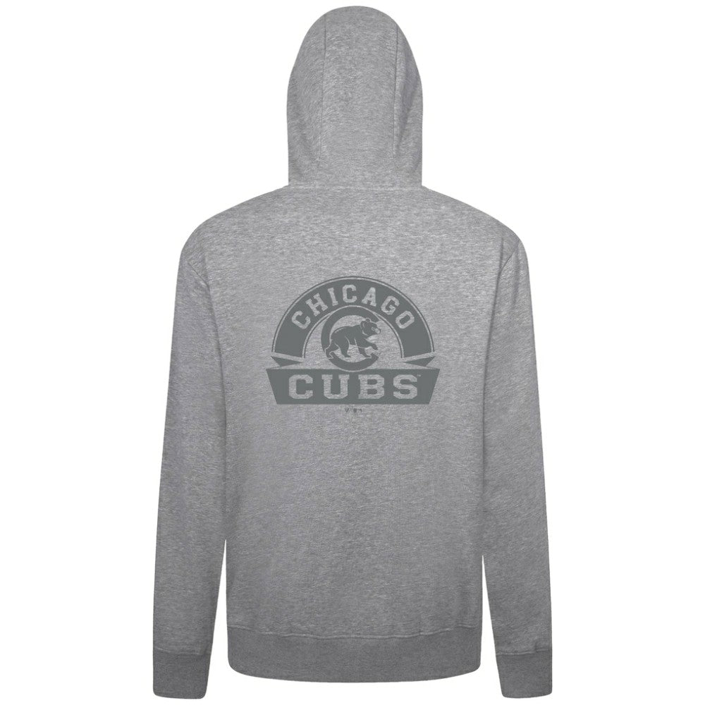 Chicago Cubs Levelwear Podium Banner Arch Full-Zip Hoodie - Heather Gray - MLB Online