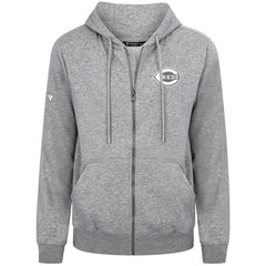 Cincinnati Reds Levelwear Podium Banner Arch Full-Zip Hoodie - Heather Gray - MLB Lifestyle