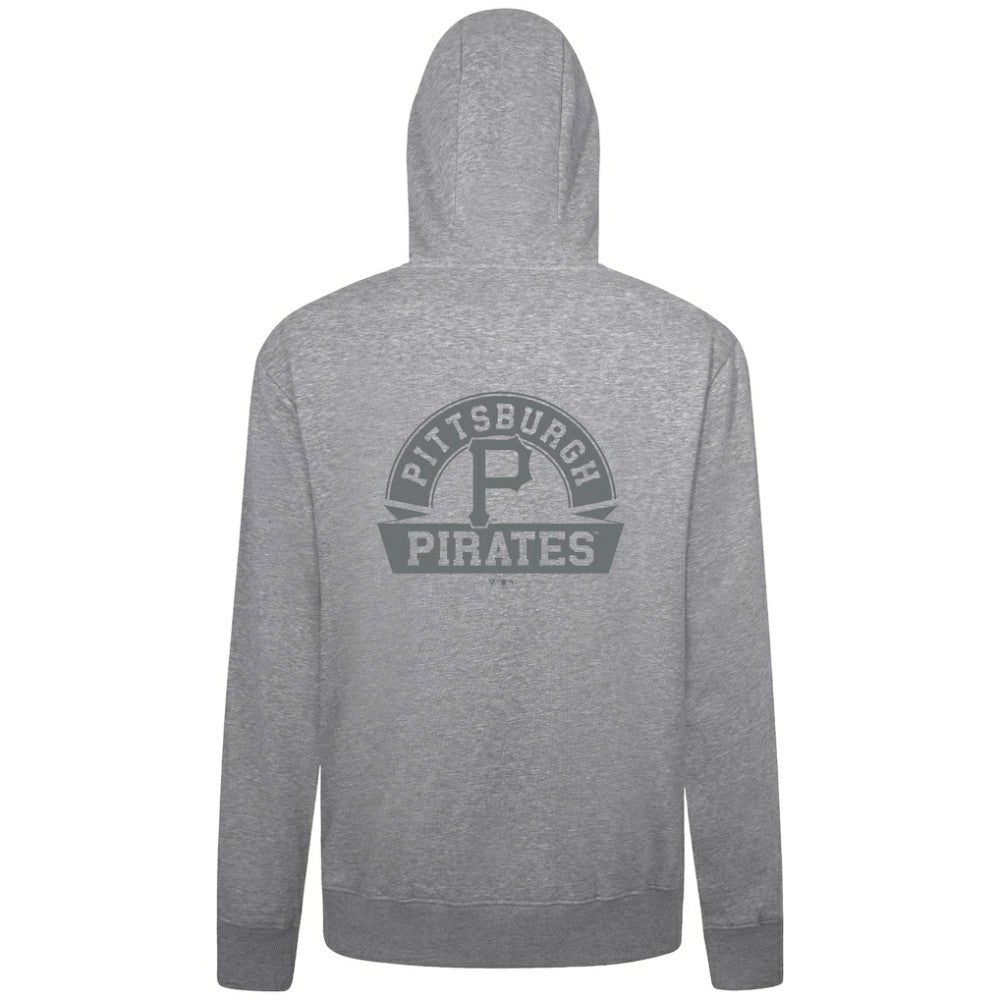 Pittsburgh Pirates Levelwear Podium Banner Arch Full-Zip Hoodie - Heather Gray - MLB Sale