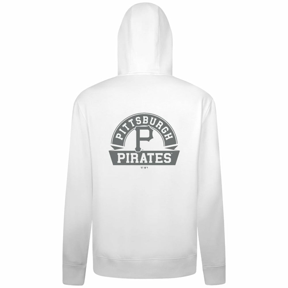Pittsburgh Pirates Levelwear Podium Banner Arch Full-Zip Hoodie - White - MLB on Sale