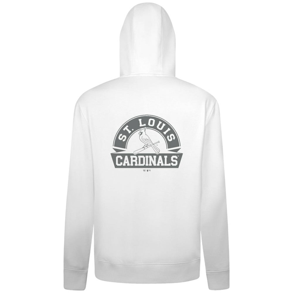St. Louis Cardinals Levelwear Podium Banner Arch Full-Zip Hoodie - White - MLB Discount