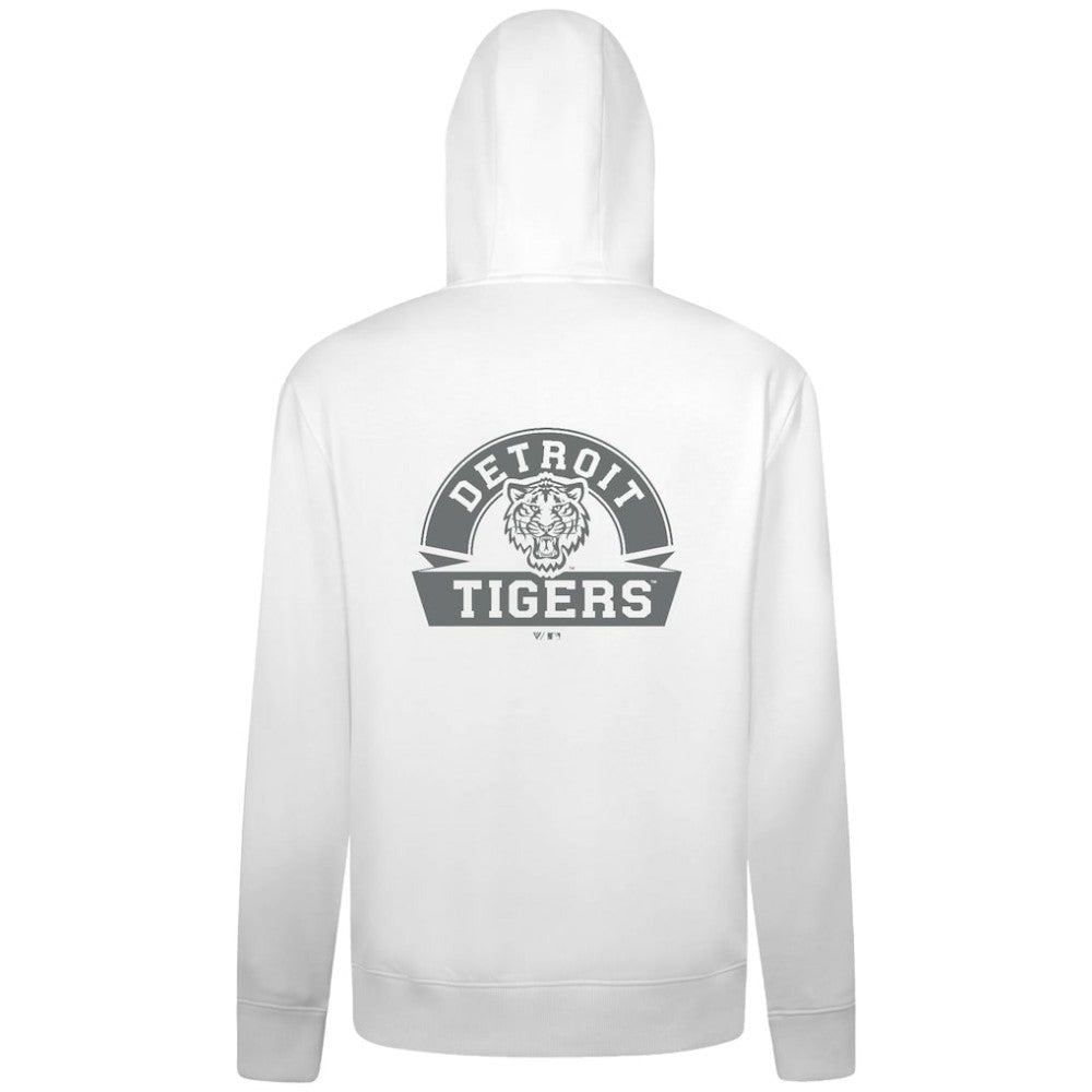 Detroit Tigers Levelwear Podium Banner Arch Full-Zip Hoodie - White - MLB on Sale