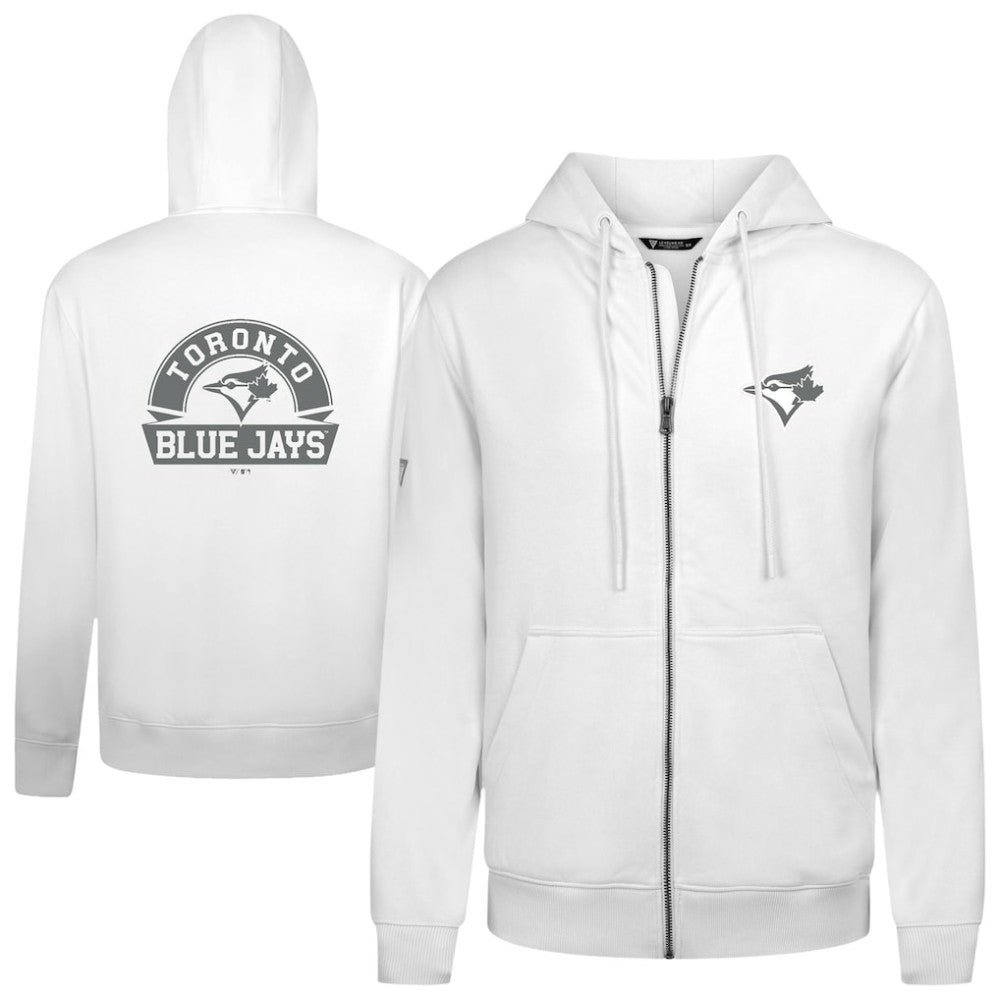 Toronto Blue Jays Levelwear Podium Banner Arch Full-Zip Hoodie - White - MLB Online
