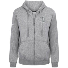 Detroit Tigers Levelwear Podium Banner Arch Full-Zip Hoodie - Heather Gray - MLB Lifestyle