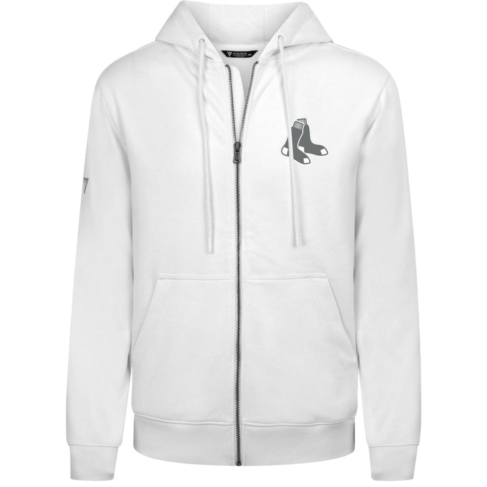 Boston Red Sox Levelwear Podium Banner Arch Full-Zip Hoodie - White - MLB on Sale