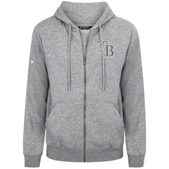 Tampa Bay Rays Levelwear Podium Banner Arch Full-Zip Hoodie - Heather Gray - MLB Online