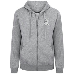 Los Angeles Angels Levelwear Podium Banner Arch Full-Zip Hoodie - Heather Gray - MLB Discount