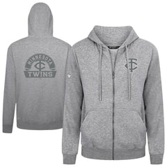 Minnesota Twins Levelwear Podium Banner Arch Full-Zip Hoodie - Heather Gray - MLB Sale