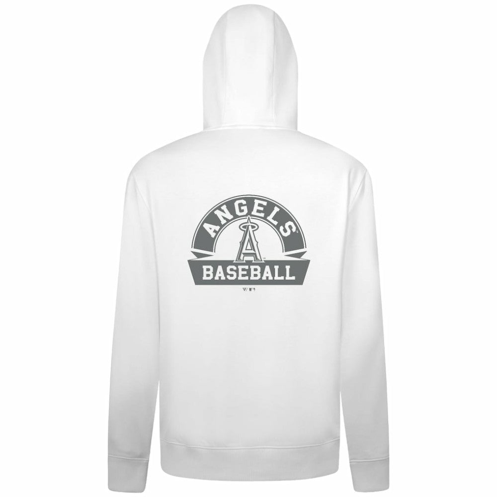 Los Angeles Angels Levelwear Podium Banner Arch Full-Zip Hoodie - White - MLB Sale