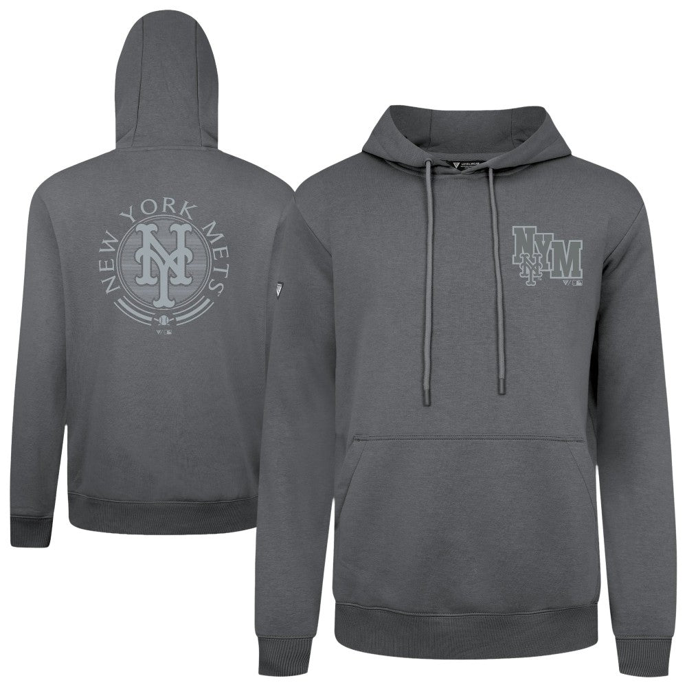 New York Mets Levelwear Podium Valiant Hoodie - Gray - MLB Discount