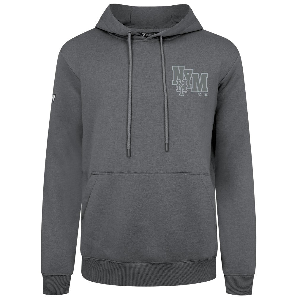 New York Mets Levelwear Podium Valiant Hoodie - Gray - MLB Discount
