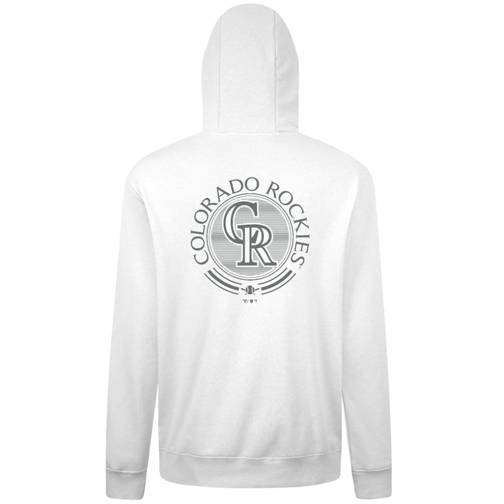 Colorado Rockies Levelwear Podium Valiant Hoodie - White - MLB Lifestyle