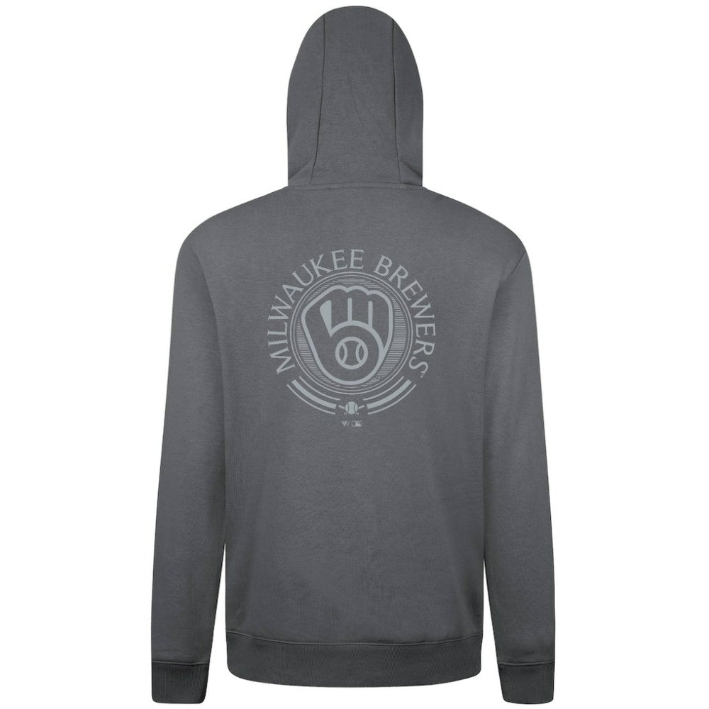 Milwaukee Brewers Levelwear Podium Valiant Hoodie - Gray - MLB Lifestyle